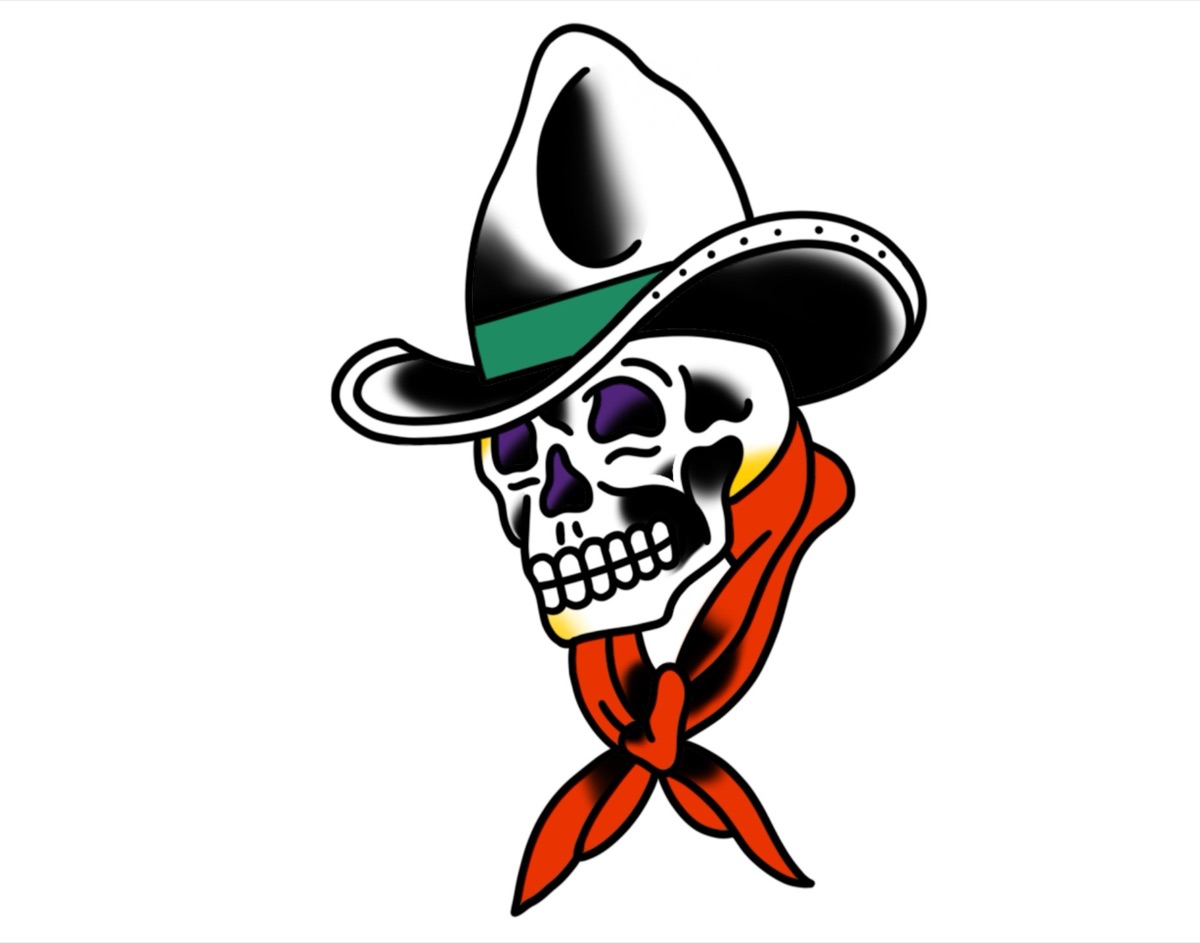 Cowboy Skull flash design