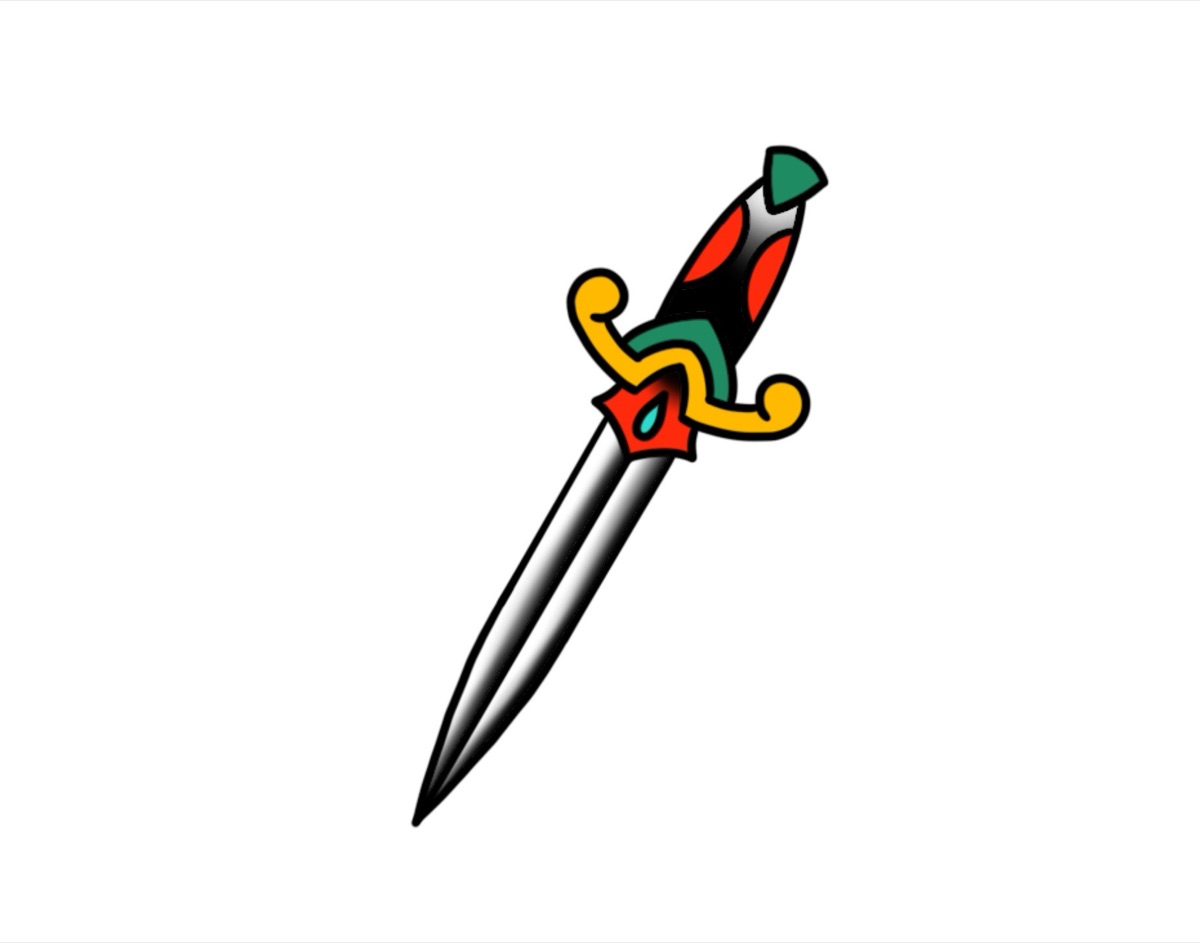 Dagger (Ornate) flash design