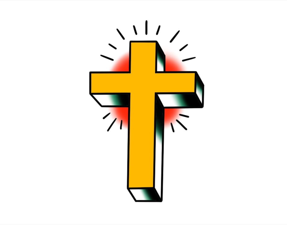 Gold Cross flash design