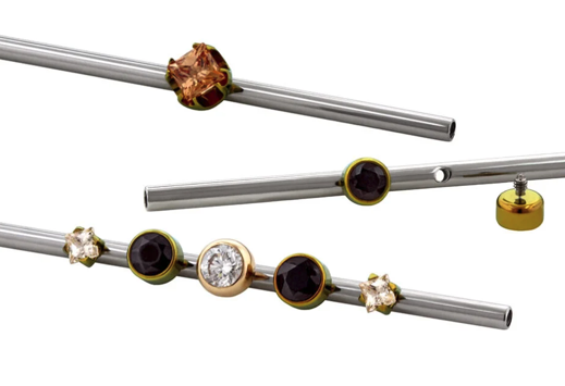 Anatometal Gemmed Industrial Bar
