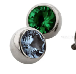 Anatometal Ti Threaded Gem Balls