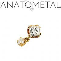 Anatometal Titanium 16g Threaded Dangle