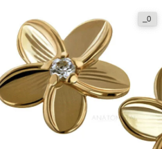 Anatometal Threaded Plumeria End