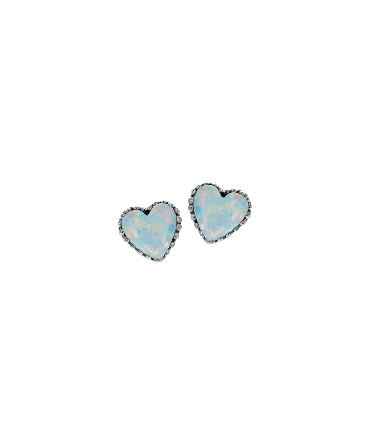 Opal Heart End Threadless