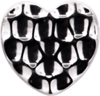 Titanium Hammered Heart