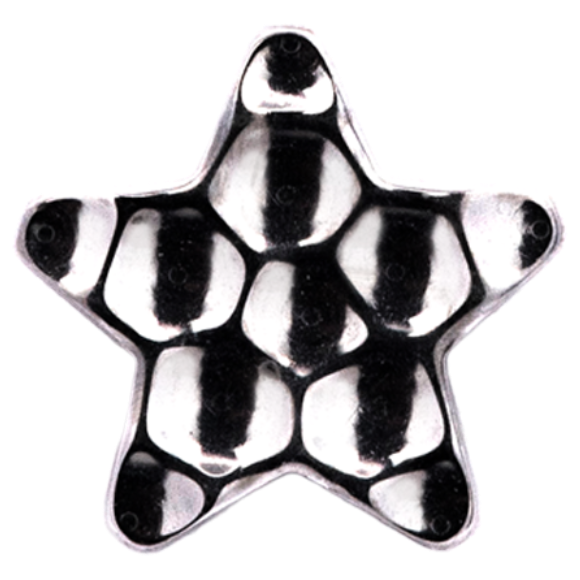 Titanium Hammered Star