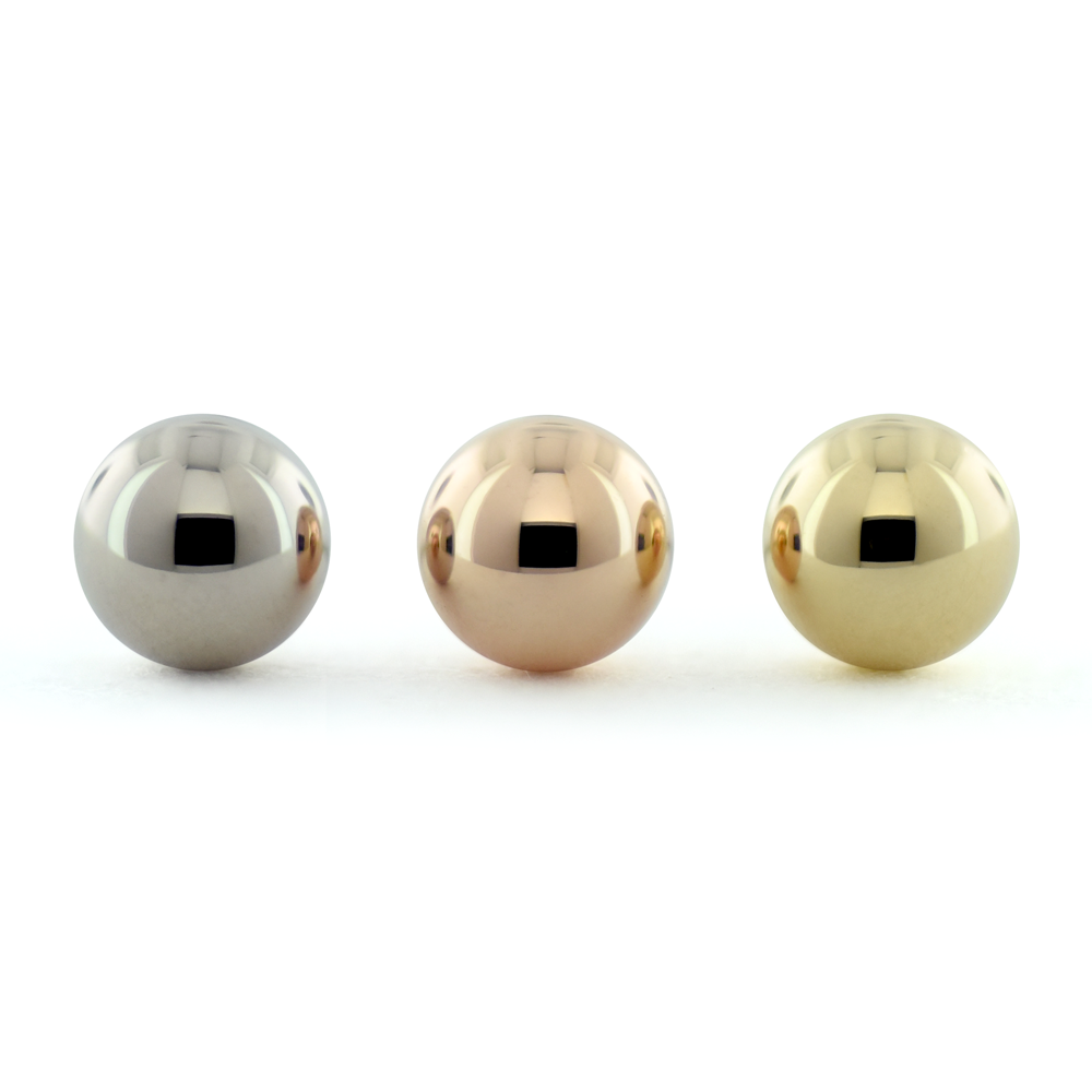 Threadless Gold Ball End 18k