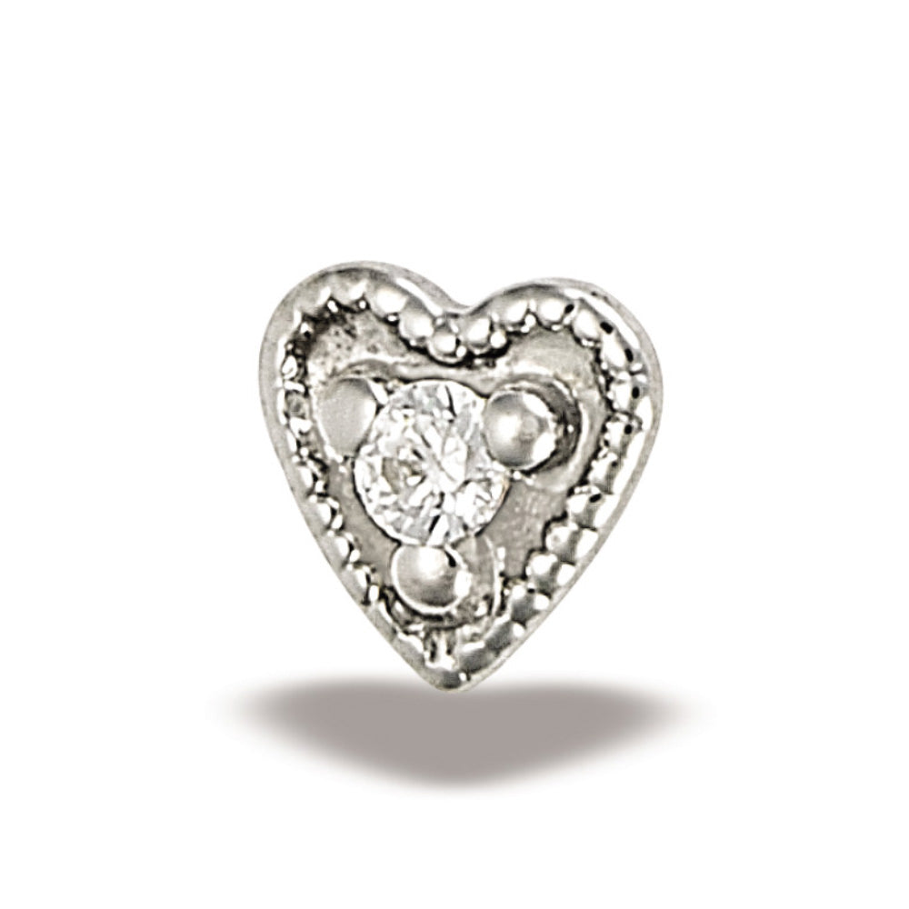 Small Heart Millgrain