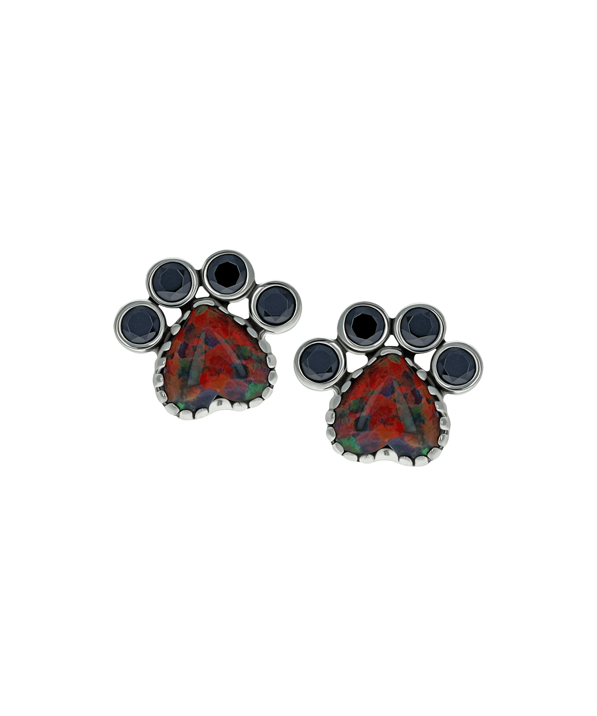 Anatometal Opal Heart Paw Print