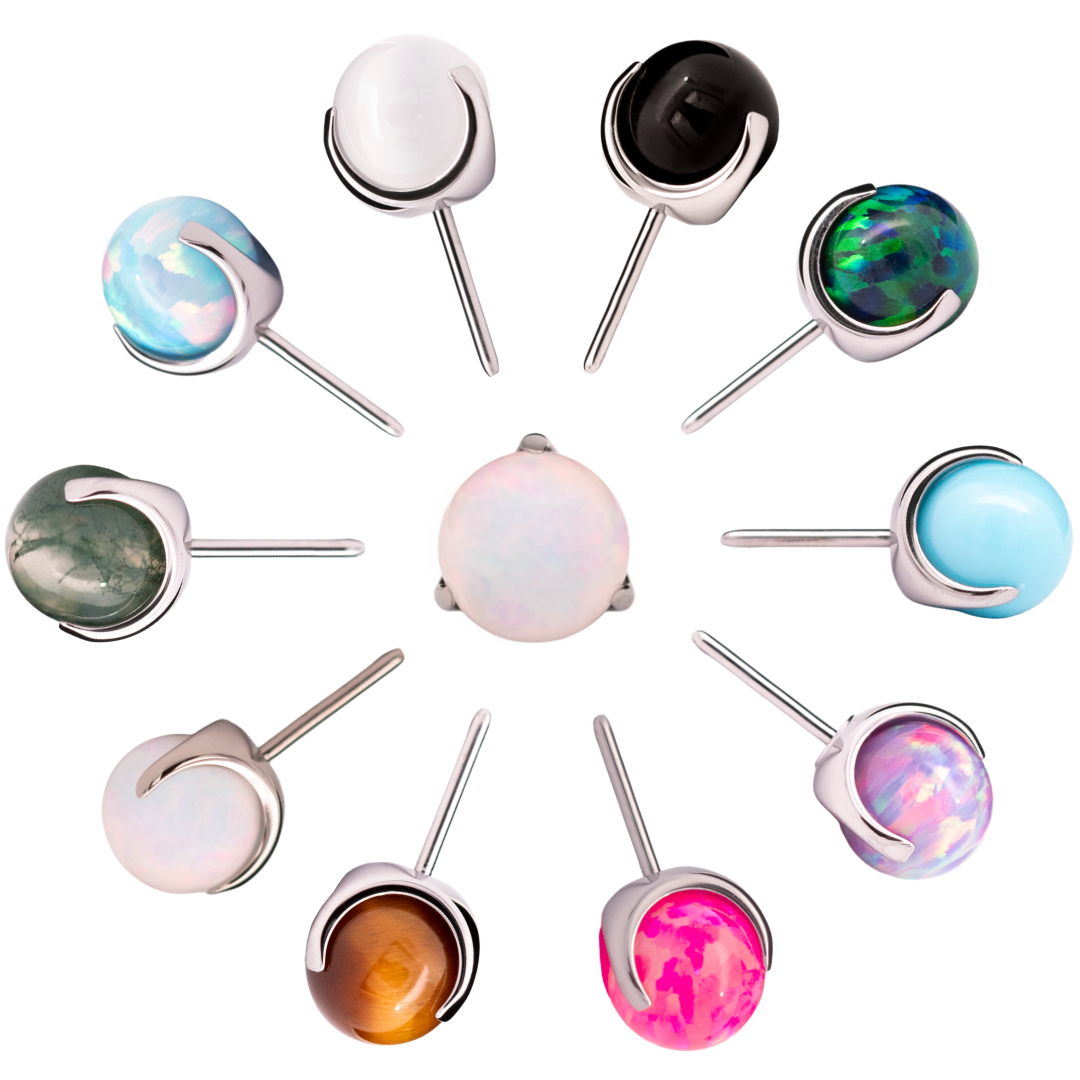 Junipurr Titanium Prong-Set Bead - Threadless