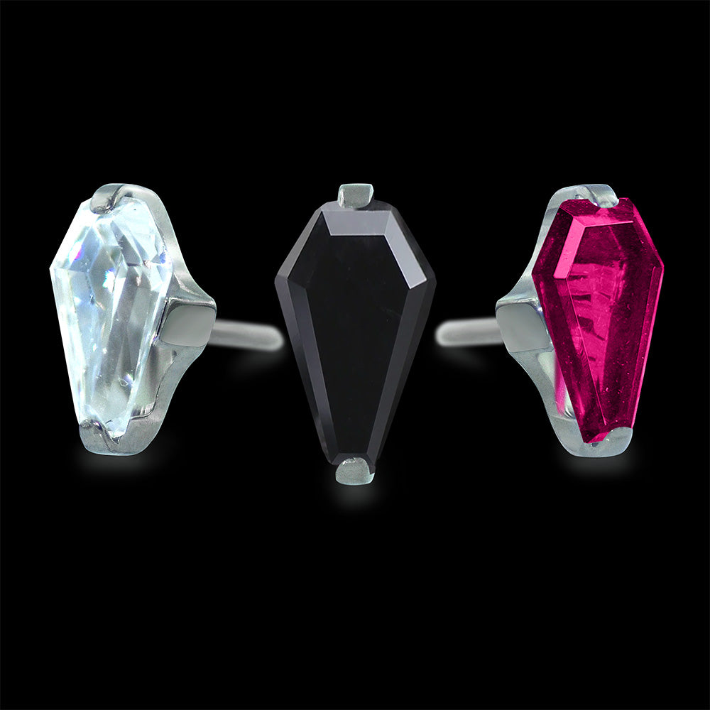 NeoMetal Titanium Coffin Cut Prong Set Gem