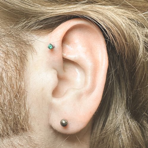 Jordan Dzialoski children's ear piercing work