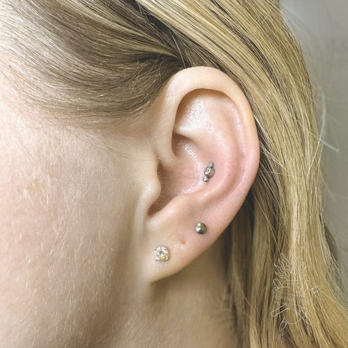Jordan Dzialoski children's ear piercing work