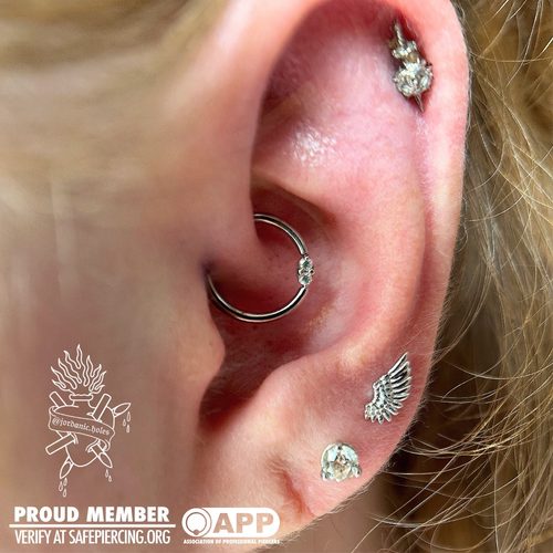 Jordan Dzialoski body piercing work · Jacksonville